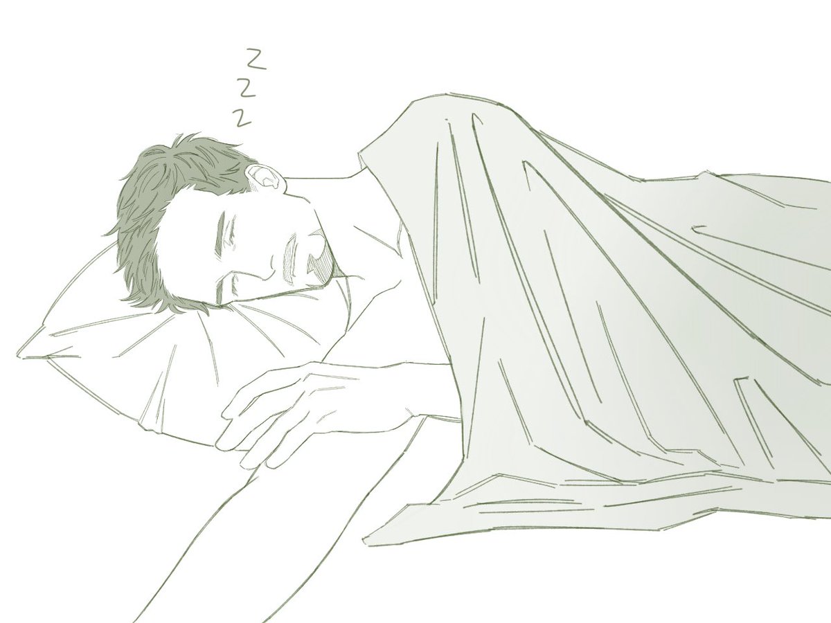 natsuki9026's tweet image. I just wanted to draw him sleeping🙏