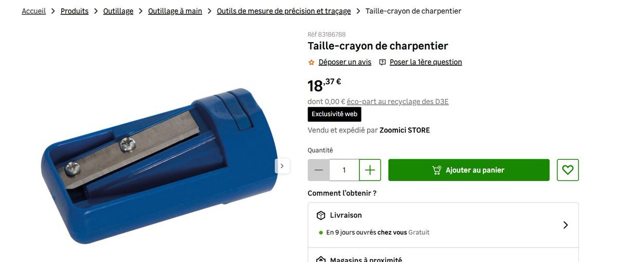 Geri_Freki94's tweet image. Voila la raison de leur cirque anti chinois, même objet, 10 fois plus cher, aucun service supplémentaire qui justifie ce prix délirant pour un bout de plastique avec une lame de taille crayon de 3cm.