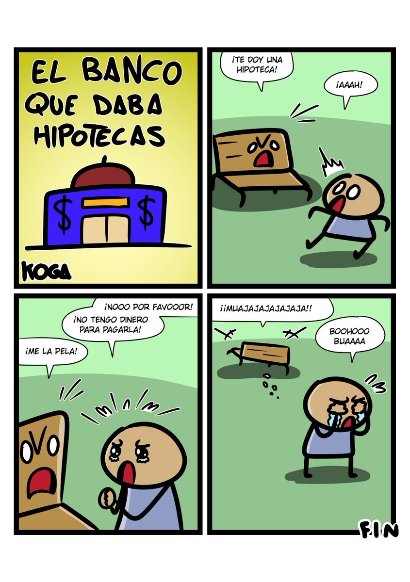Fius menos mal que a la gente joven no nos dan hipotecas eh #comics #mierdicomics