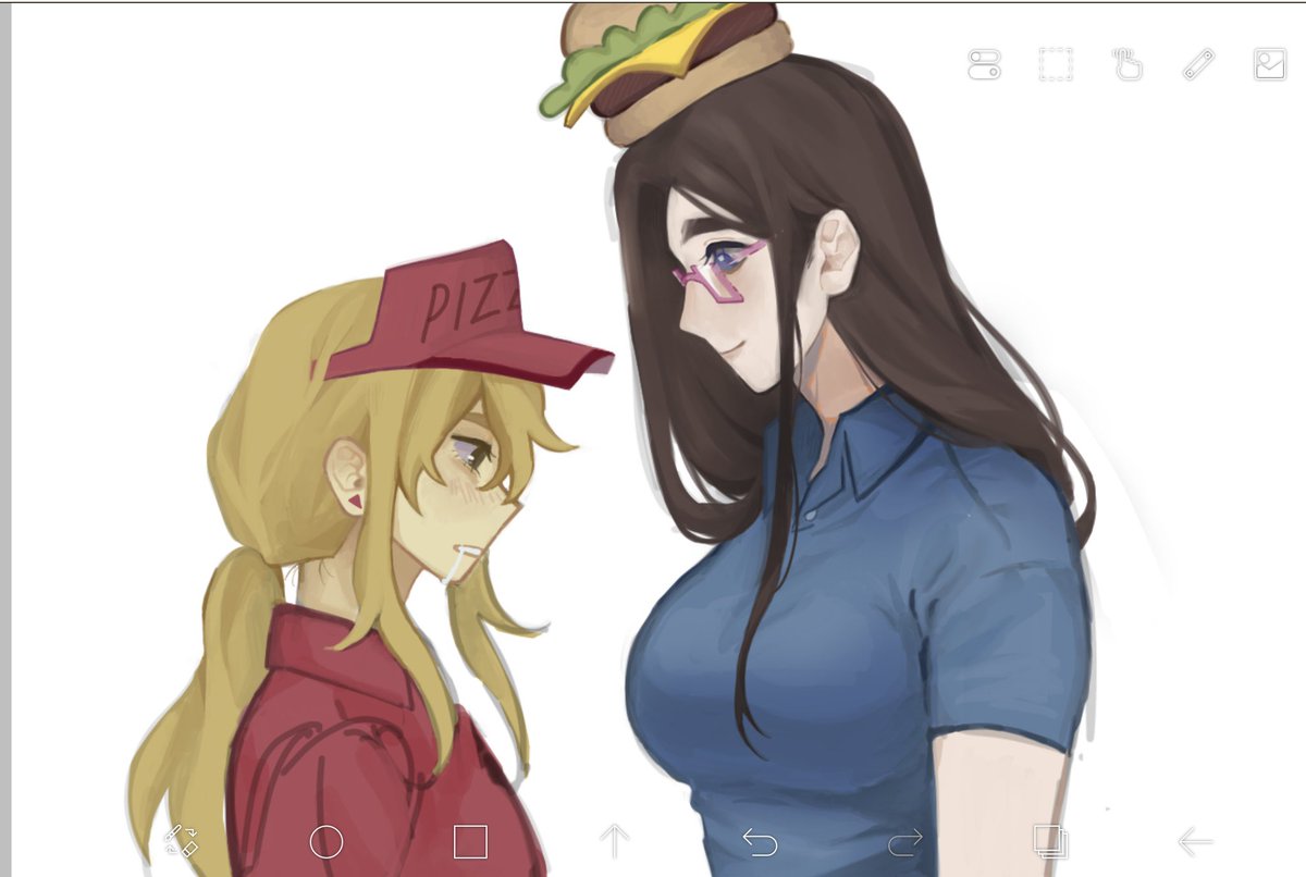 crie_er's tweet image. ELLIE WHAT ARE YOU DOING GIRL— #pizzaburger 😭😭