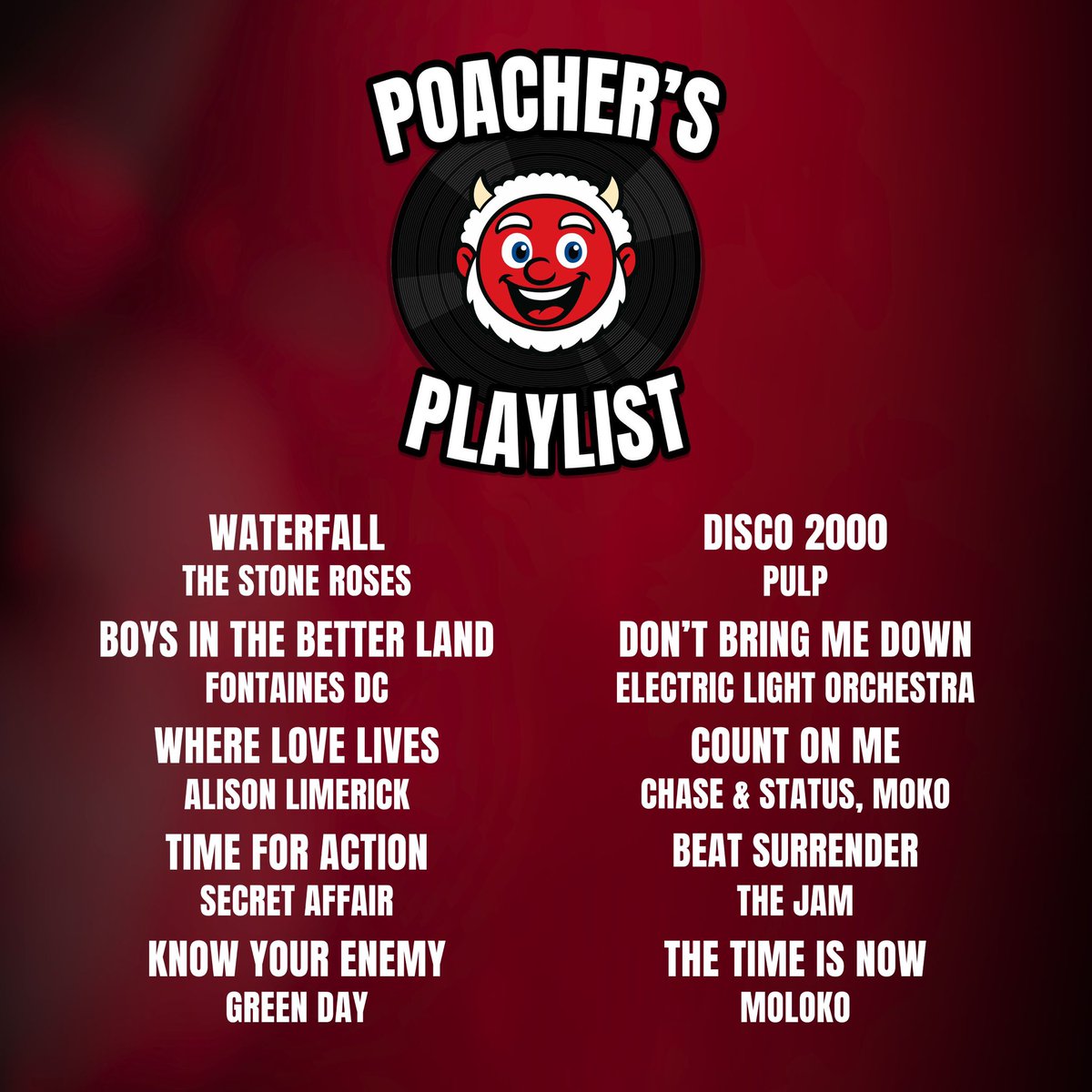 🎶 Thank you for all your requests across our social channels, City fans! 

Here are just ten of the tracks on the playlist for Saturday afternoon's clash with Doncaster Rovers.