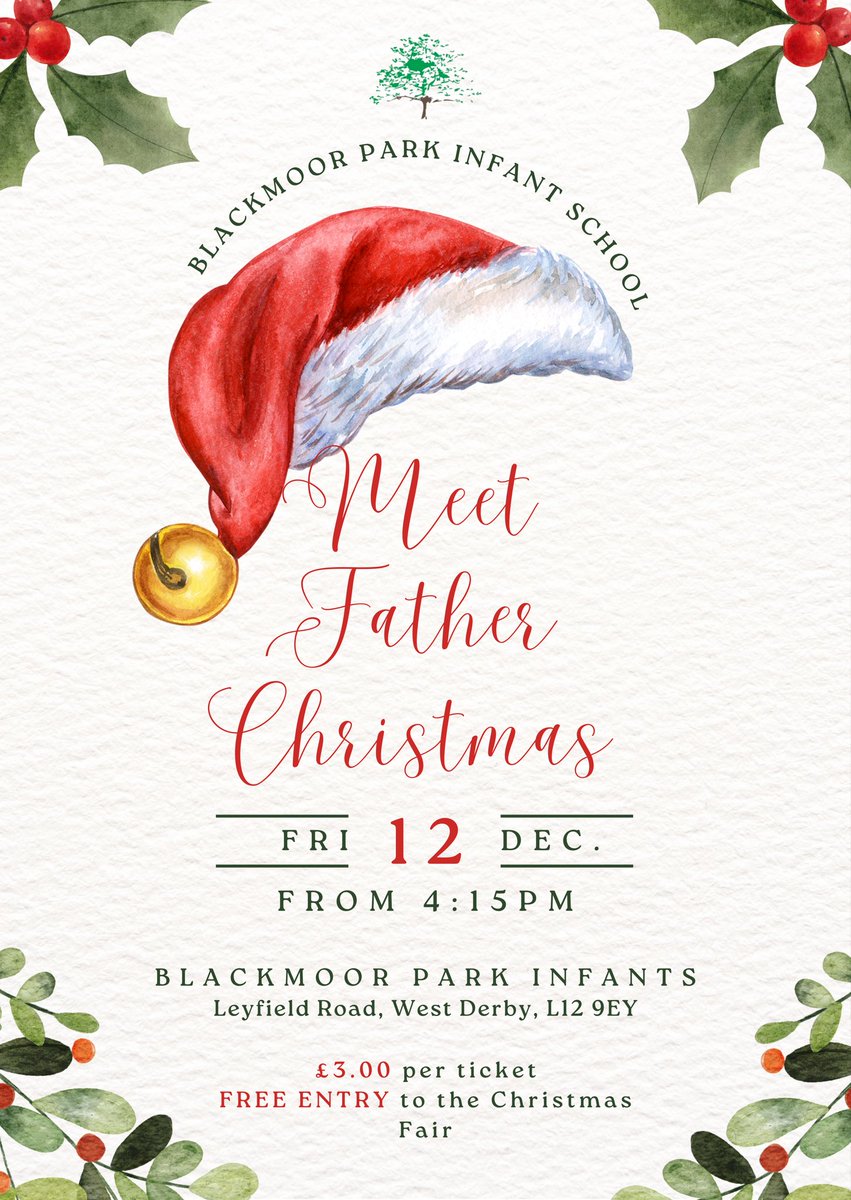 bpinfant's tweet photo. Join us at our Christmas Fair on Friday 12th December 2025 🎄✨! Entry is FREE and children can visit Santa and receive a gift for just £3.00 🎁. A festive evening of magic awaits! #ChristmasFair #BPIPersonalDevelopment #BlackmoorParkBelieves🎅🏻 https://t.co/YiIIAZvnTv