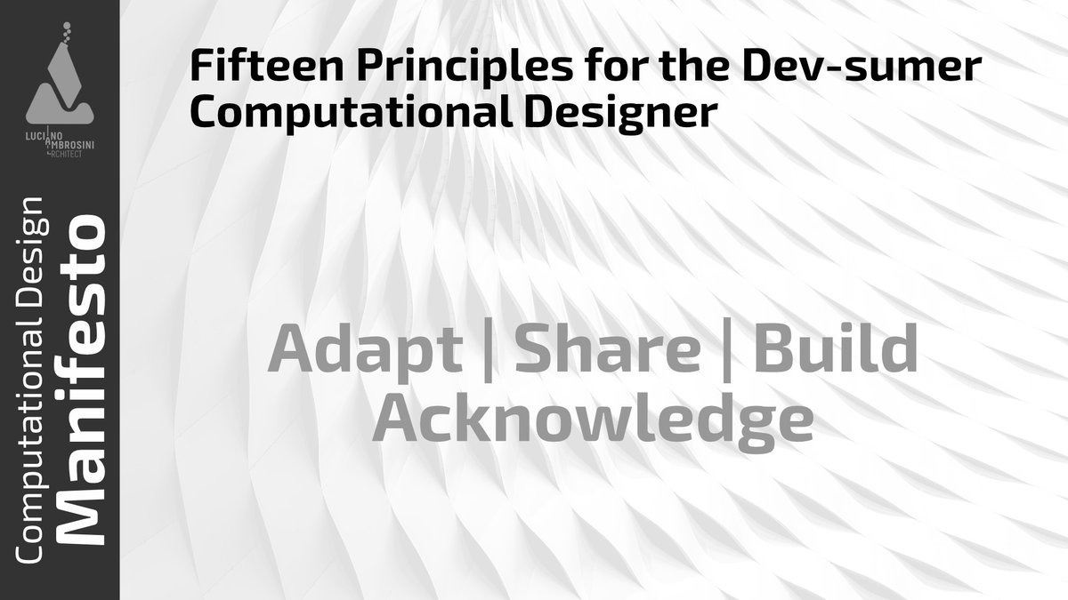 Ambrosinus's tweet image. I just published Building Our Own Tools: A Manifesto for the Computational Designer medium.com/p/building-our… 

#DevSumer #ComputationalDesign #ArchitectsWhoCodE #WorkLifeBalance #OpenSource #ArchTech #Grasshopper3D #ToolBuilding #DesignCulture #ComputationalThinking #AECTech