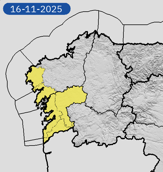 15/11 10:54 AVISOS HOY Y MAÑANA | Galicia: lluvias y costeros. Nivel máximo de aviso: amarillo.
Actualizaciones en aemet.es/es/eltiempo/pr…