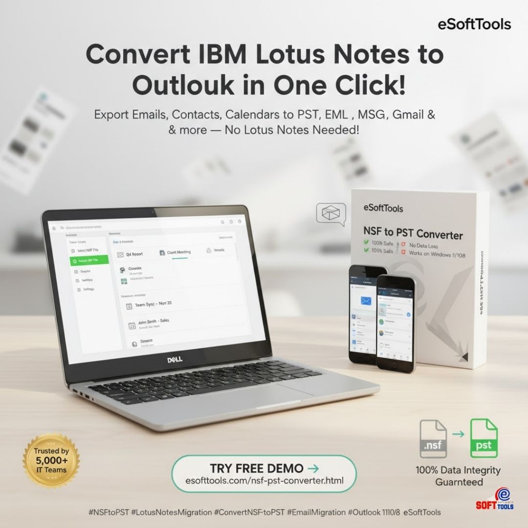 esofttools's tweet image. Easily convert &amp;amp; migrate #LotusNotes → #Outlook with the @eSoftTools All-in-One NSF to PST Converter!
Bulk Convert • Import • Export - Safe, fast &amp;amp; accurate
🔗 Free Trial: esofttools.com/nsf-to-pst-con… 

#tech #Trump #Trending #new #ibm #hcl #BBUK #Caturday #Ronaldo #England #Ezra