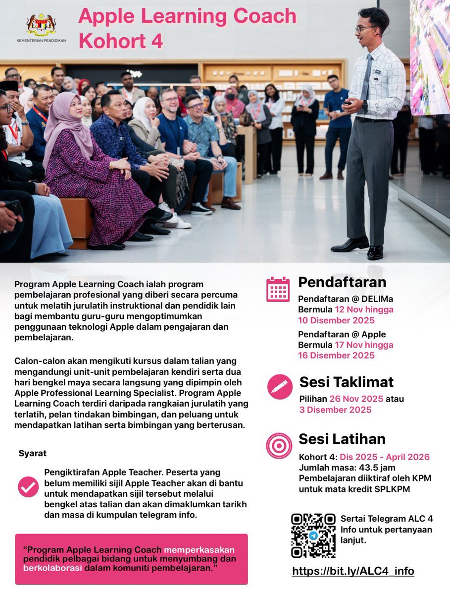skyscrapersboy's tweet image. 𝗚𝘂𝗿𝘂 𝗞𝗣𝗠 𝘆𝗮𝗻𝗴 𝗮𝗱𝗮 𝗶𝗣𝗮𝗱/𝗠𝗮𝗰𝗕𝗼𝗼𝗸 — 𝗶𝗻𝗶 𝗺𝗮𝘀𝗮 𝗮𝗻𝗱𝗮!
𝗗𝗮𝗳𝘁𝗮𝗿 𝗞𝗼𝗵𝗼𝗿𝘁 𝟰 𝗔𝗽𝗽𝗹𝗲 𝗟𝗲𝗮𝗿𝗻𝗶𝗻𝗴 𝗖𝗼𝗮𝗰𝗵 &amp;amp; 𝗽𝗲𝗿𝗸𝗮𝘀𝗮 𝗣𝗱𝗣 𝗱𝗶𝗴𝗶𝘁𝗮𝗹 𝘀𝗮𝗺𝗯𝗶𝗹 𝗯𝗶𝗺𝗯𝗶𝗻𝗴 𝗿𝗮𝗸𝗮𝗻 𝗴𝘂𝗿𝘂. 🍎✨

#AppleLearningCoach @KemPendidikan