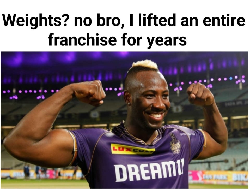 KKRWeRule's tweet image. Forever a KKR Legend 🙇‍♂️

Hope we will see more  RussellMania at KKR 💜💛