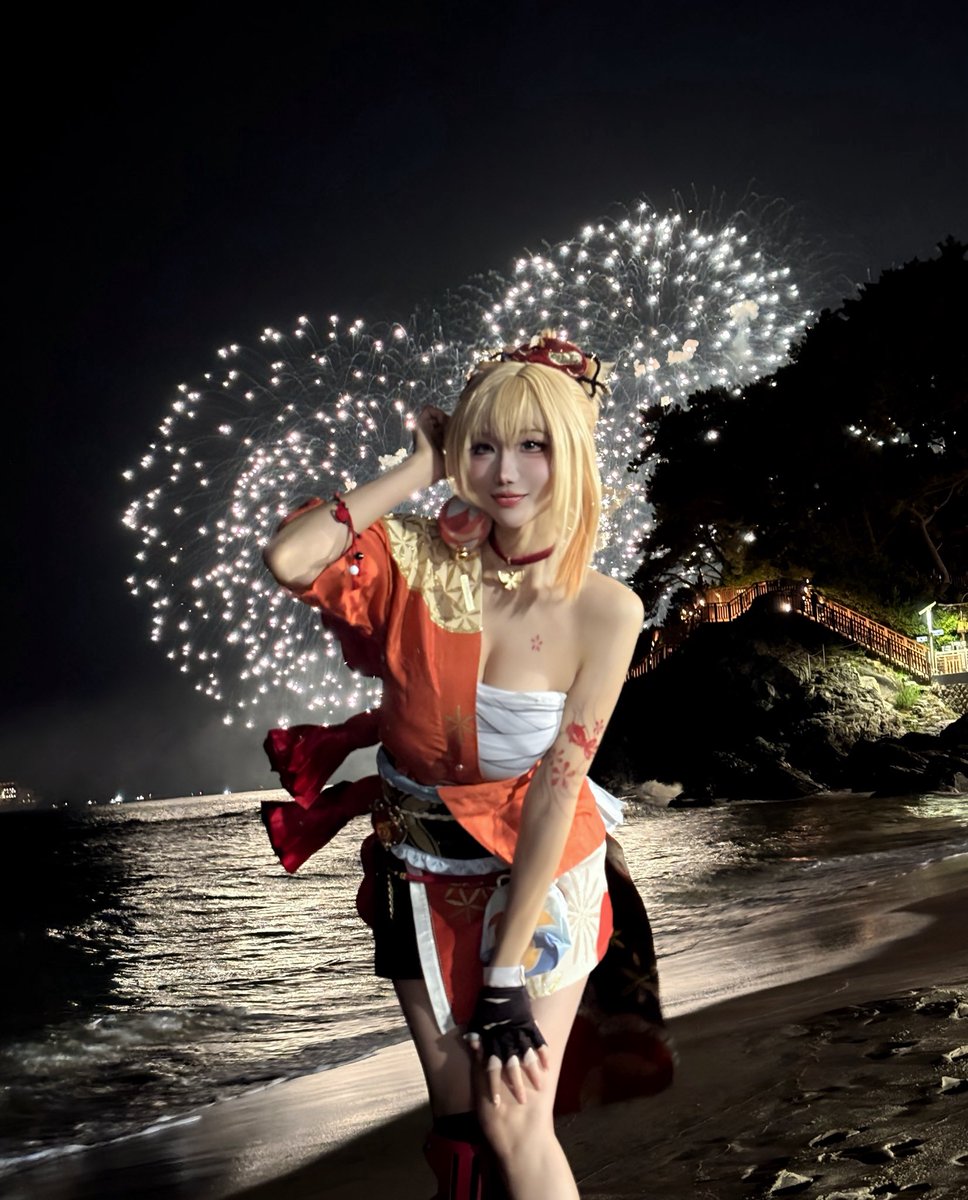 Ru_a09's tweet image. 폭죽이 왔다구! 🎇

#yoimiya #GenshinImpact