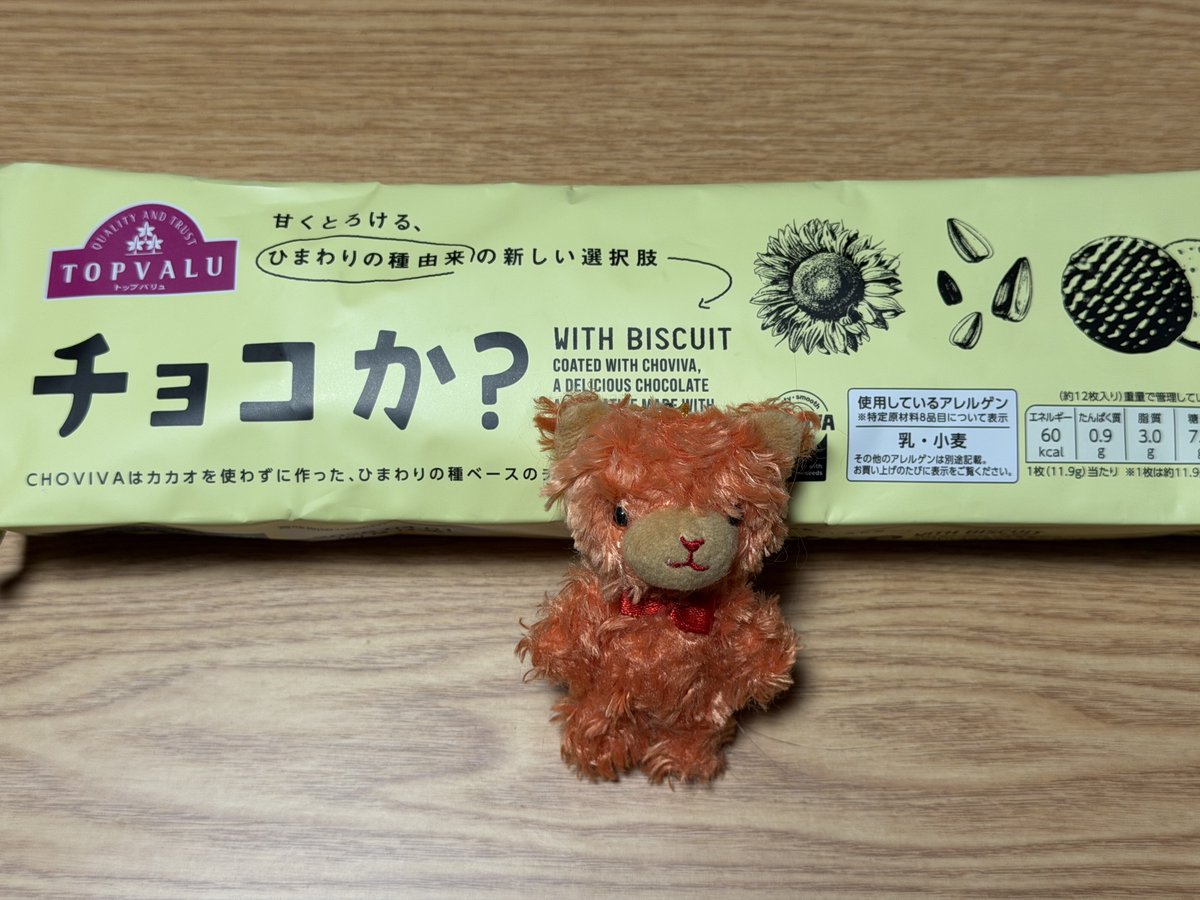 食べたいなーと思ってたらひまわりの種から出来たチョコビスケット食べ