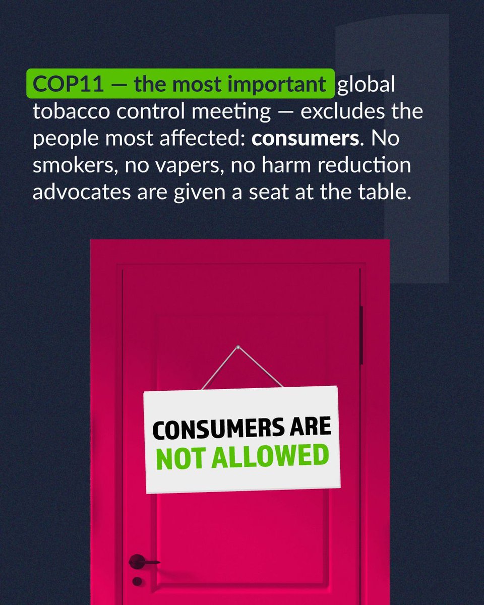 vapers_alliance's tweet photo. There’s a lot the WHO won’t tell you about safer nicotine alternatives, and that silence costs lives. We believe consumers deserve the facts. They hide it, we expose it. 
Here are 3 things the WHO doesn’t say… but we will.

#COP11 #VoicesUnheard #ConsumersMatter https://t.co/kPSdChpu3D