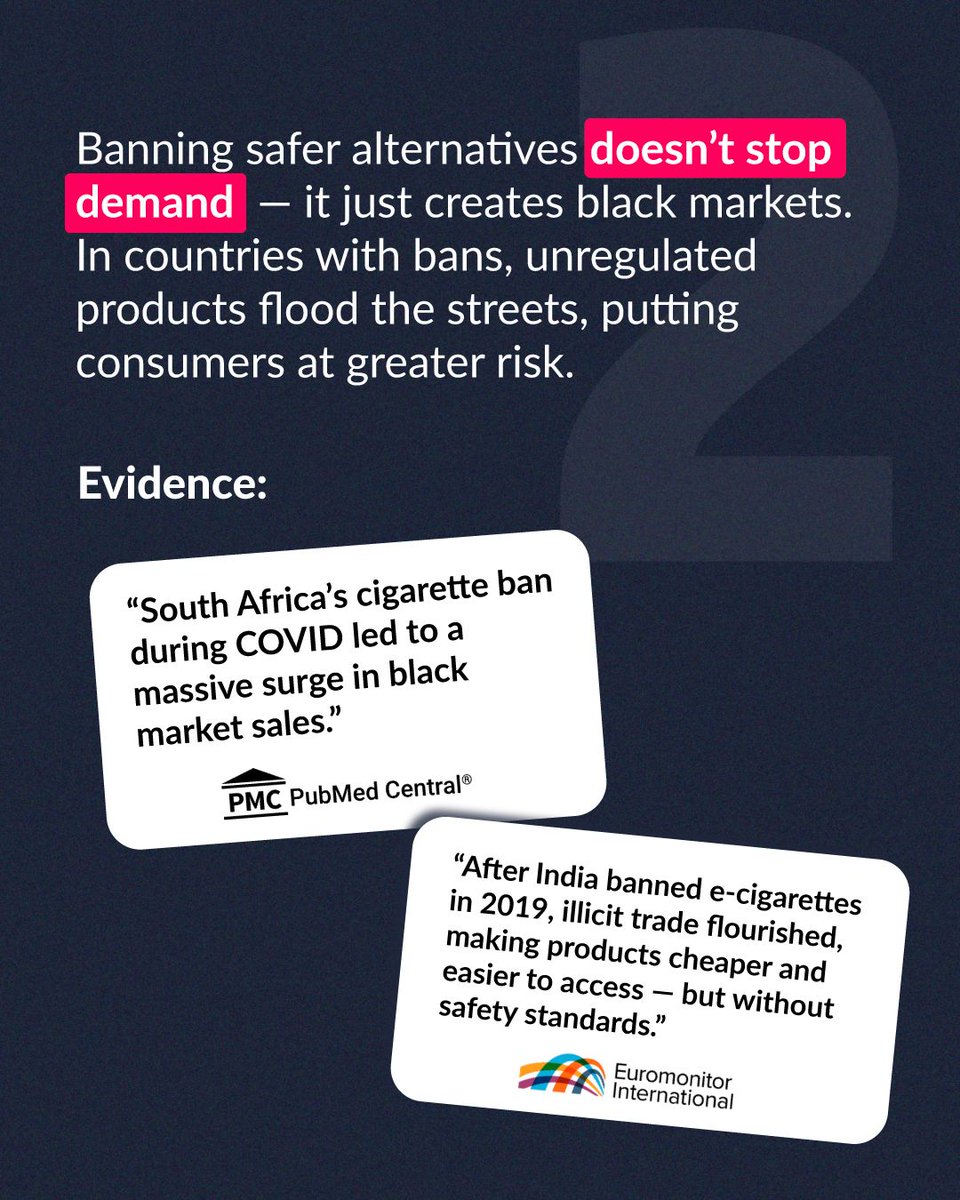 vapers_alliance's tweet photo. There’s a lot the WHO won’t tell you about safer nicotine alternatives, and that silence costs lives. We believe consumers deserve the facts. They hide it, we expose it. 
Here are 3 things the WHO doesn’t say… but we will.

#COP11 #VoicesUnheard #ConsumersMatter https://t.co/kPSdChpu3D