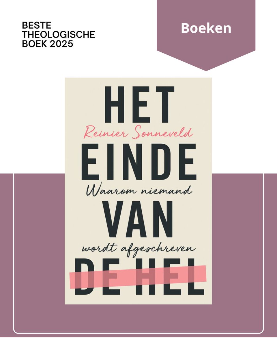 Het boek ‘Het einde van de hel’ van Reinier Sonneveld is tijdens de Nacht van de Theologie verkozen tot het Beste theologische boek 2025. Wij feliciteren Reinier van harte met het winnen van deze prijs!