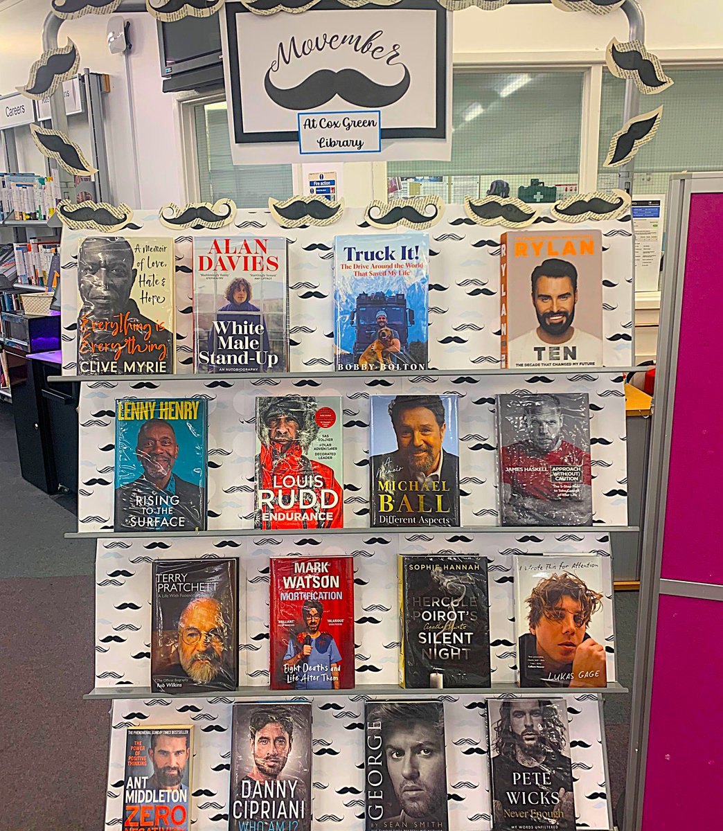 We mustache you to check out these books during Movember 🧔🏻‍♂️ 

#movember #moustache #rbwmlibraries #ilovereading