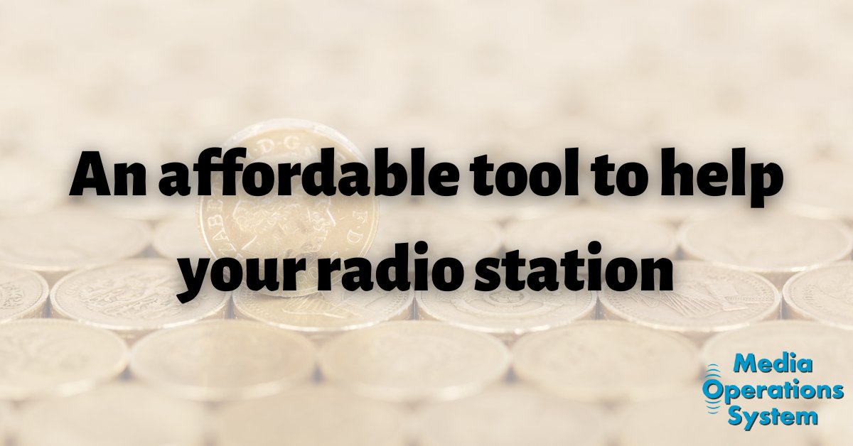 MediaOpsSystem's tweet image. Want an affordable way to help your #radio station? The #MediaOperationsSystem is designed to help manage radio stations and is perfect for planning shows.

mediaops.co.uk/prices/?utm_so…

#LocalRadio #HospitalRadio #Commun...