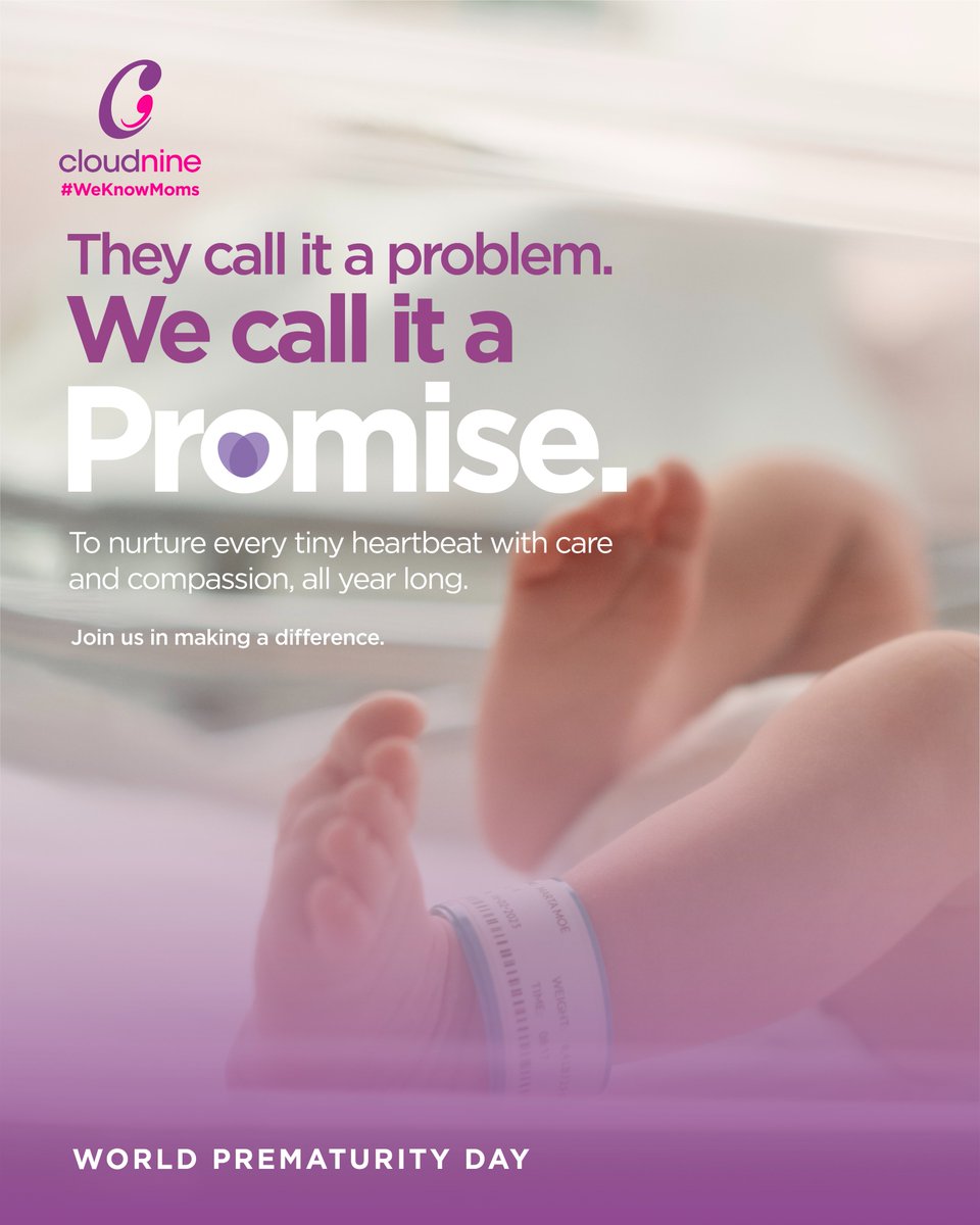 They’re #BornExtraordinary and they deserve care that empowers, not limits. At Cloudnine, we see strength, not fragility. Change the way you view prematurity, and you change the way you treat it.

#WorldPrematurityDay #WeKnowMoms #oncloudnine #PreemieJourney #PrematurityAwareness