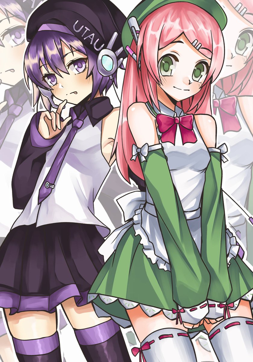 i drew defoko and momone #UTAU #桃音モモ #唄音ウタ