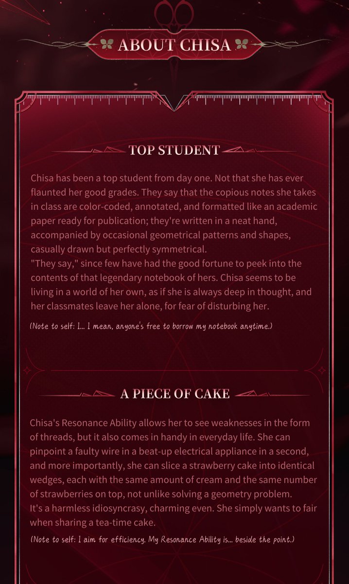 Naruvt0's tweet image. Chisa | Story
#WutheringWaves #WuWa #鳴潮 #Chisa