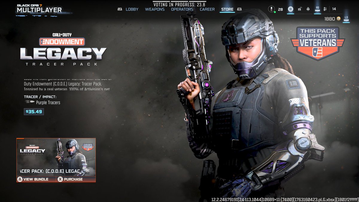 $35.49? For real? Maybe for 14.99... MAYBE. The skin is mid AF! $35.49 is crazy work! Not even $34.99 LOL! I love to support the @callofdutyendowment, but this is ridiculous. Bring back the physical dog tags at <a href="/gamestop/">GameStop</a>. Come on @callofduty

#CallOfDuty #Gaming #xbox #BlackOps7