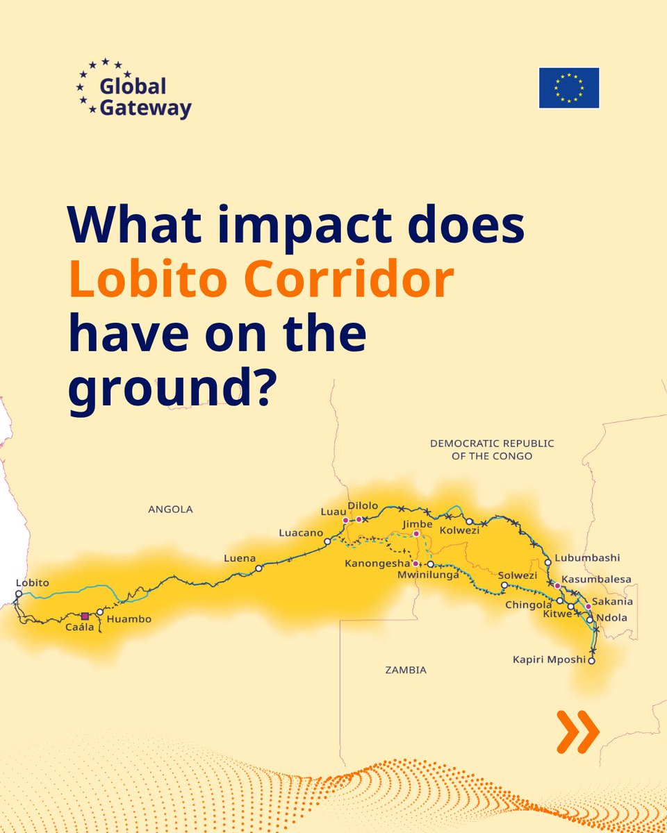 The Lobito Corridor is one of Africa’s strong economic opportunities and a strategic corridor for Europe.

It is no surprise that it attracts investors from all over the world. As Europe, we are developing concrete projects in all three countries along the route - the DRC, Zambia