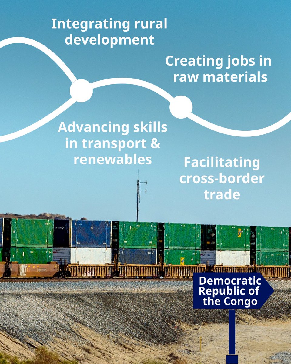 JozefSikela's tweet image. In the DRC, the corridor strengthens links between rural communities, mining towns and regional markets.

Our initiatives help local suppliers scale up, expand skills in transport and renewable energy, and build a more diversified and resilient local economy along the route.