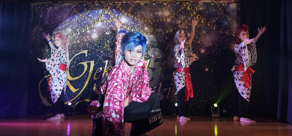 【KA08】女形 着流し 紫 花柄 ポリ 着物 大衆演劇 KA11】女形 着流し みどり 花と蝶 グリーン 着物 大衆演劇