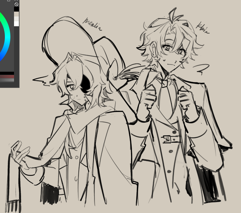 St3amedBun's tweet photo. putting on Klein and Merlin's clothes on Phainaxa hehe https://t.co/gi1xwmLW3O