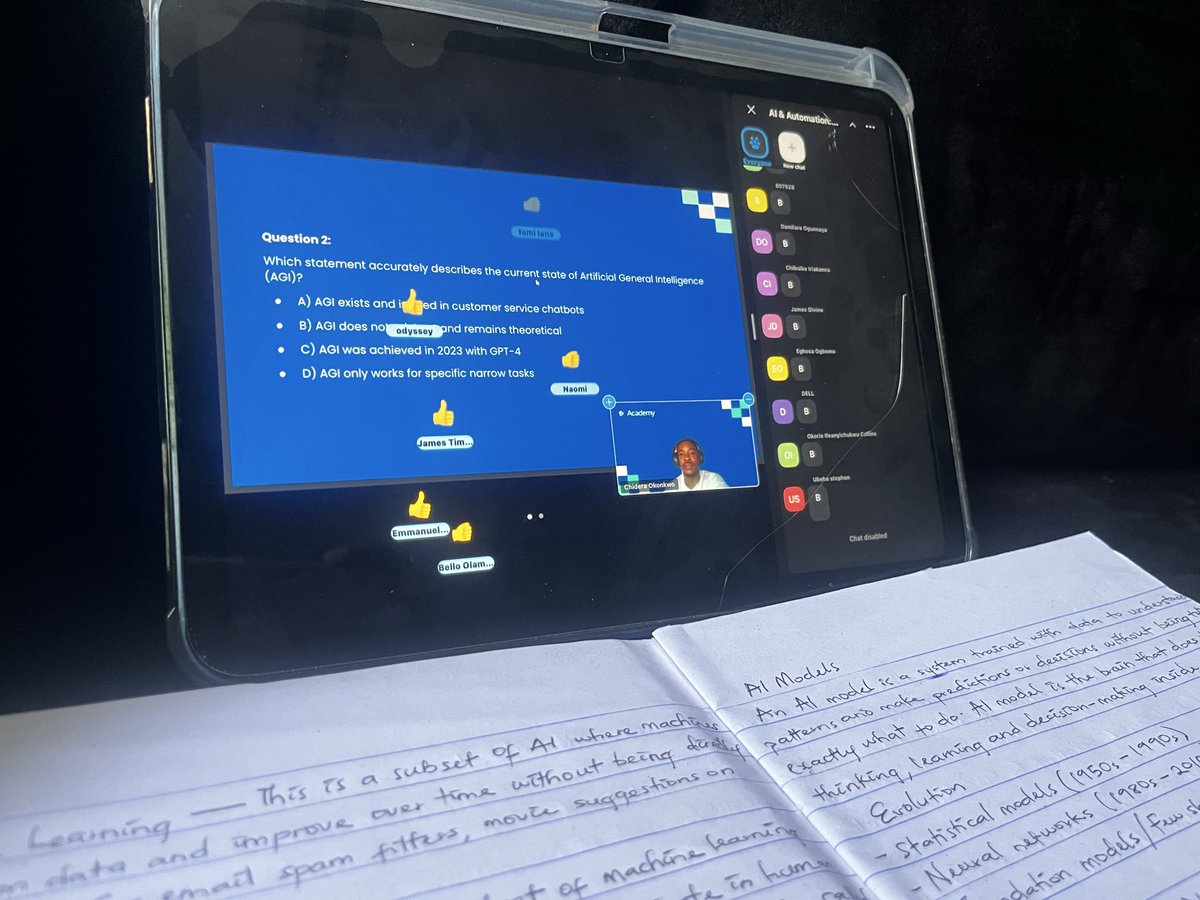 trexxybuzzbuzz's tweet image. Just finished a 2-hour AI &amp;amp; Automation session with @TSAcademyOnline — today’s focus: mastering AI Models, &amp;amp; Prompt Engineering.
Building skills. Increasing clarity. Optimizing my future. 🚀

#AI #LLM #PromptEngineering #Automation #AIDevelopment #TechTwitter #WomenInTech