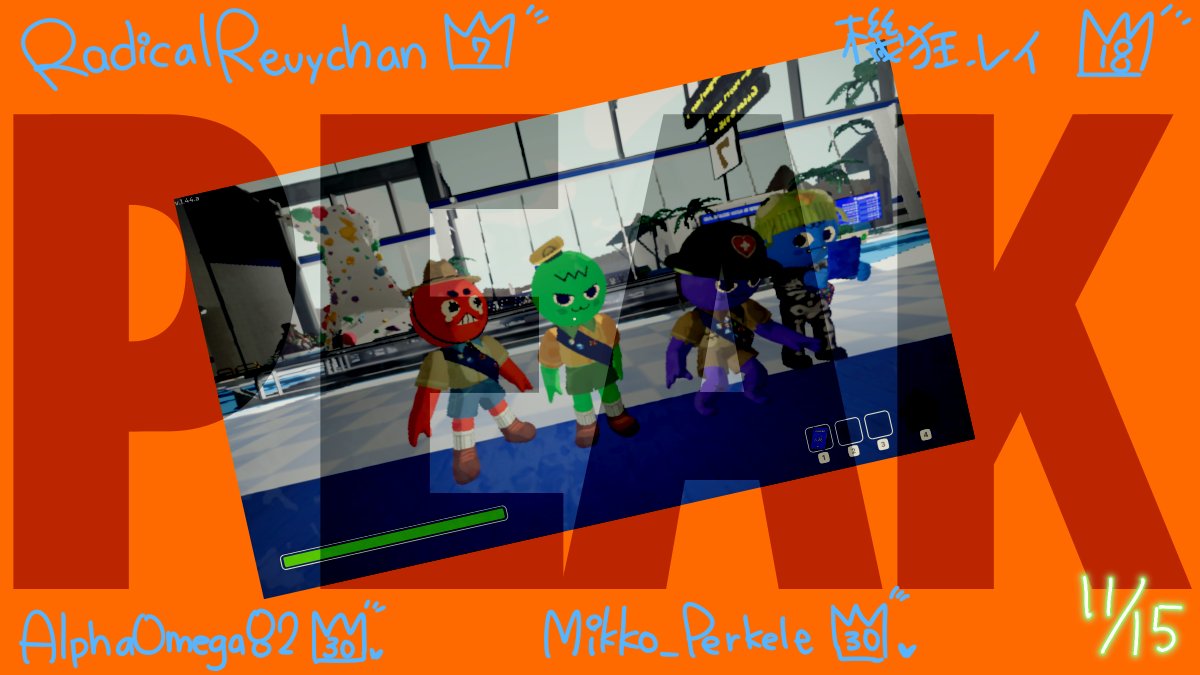 GrumpywasabiVT's tweet photo. Thank you so much for joining! 
I couldn't have cleared it on my own! 
Playing games in multiplayer really is the most fun. Let's play again!
#peak https://t.co/IfucjoWVu6