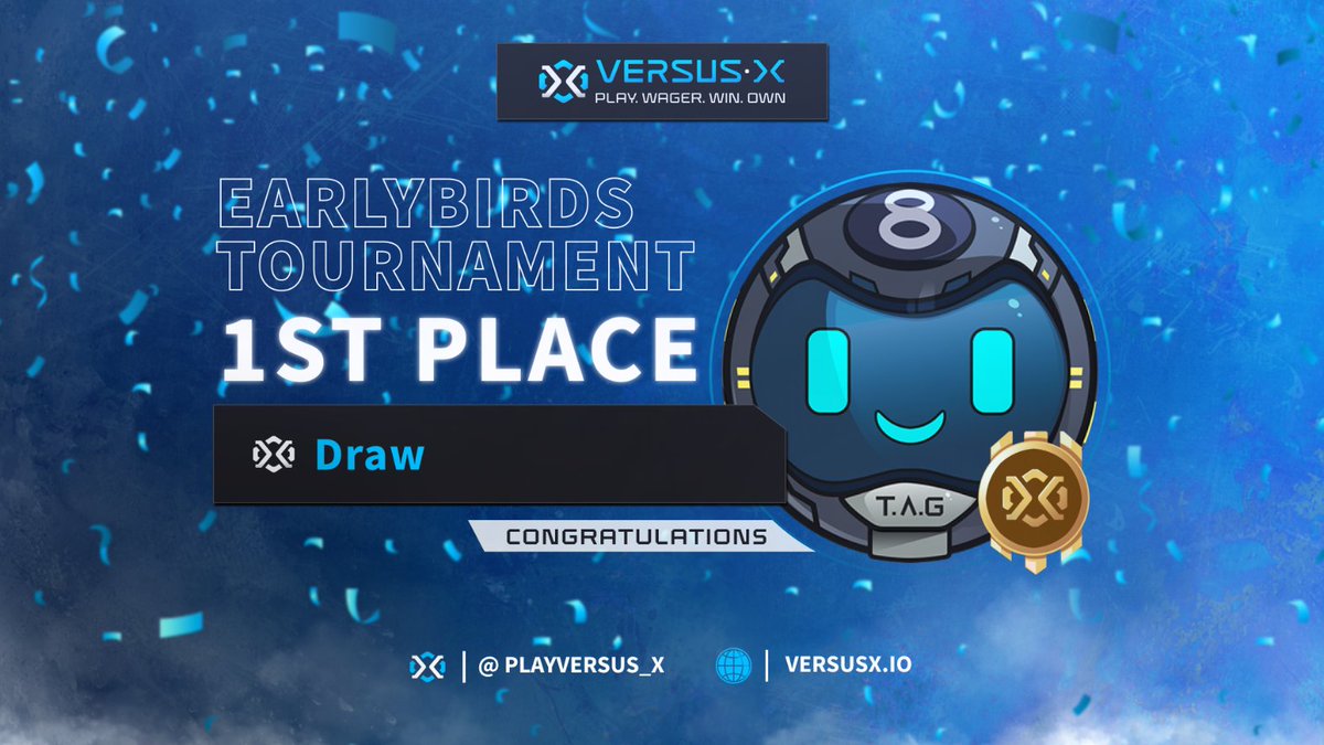 PlayVersus_X's tweet image. 🚨🚨2 IN A ROW!!! 🚨🚨

Draw has won the EarlyBirds Tournament twice in a row!
🥇🥇
Weekly gain: 722110 XP

Can Draw win 3 consecutive Tournaments?😱🤑