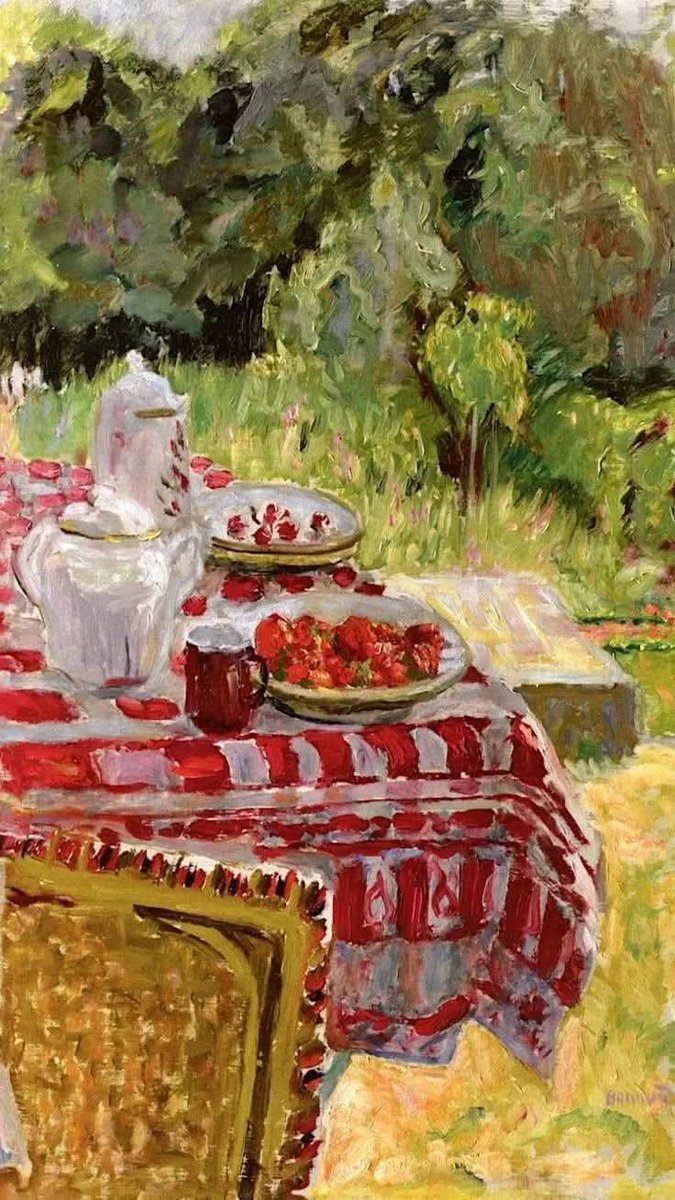 Anna1575951's tweet image. &quot;Les Fraises&quot;   &quot;Le fragole&quot; realizzato dall&apos;artista francese #PierreBonnard  dipinto del 1905. Attualmente, l&apos;opera fa parte della collezione del #MuséeOrsay  #Parigi