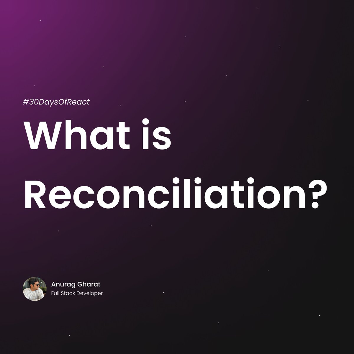 anurag_gharat's tweet image. Day 1 of #30DaysOfReact 

You&apos;re sitting in a React interview and the interviewer asks:  
&quot;What is Reconciliation?&quot;🤔 

Here&apos;s what you should answer👇