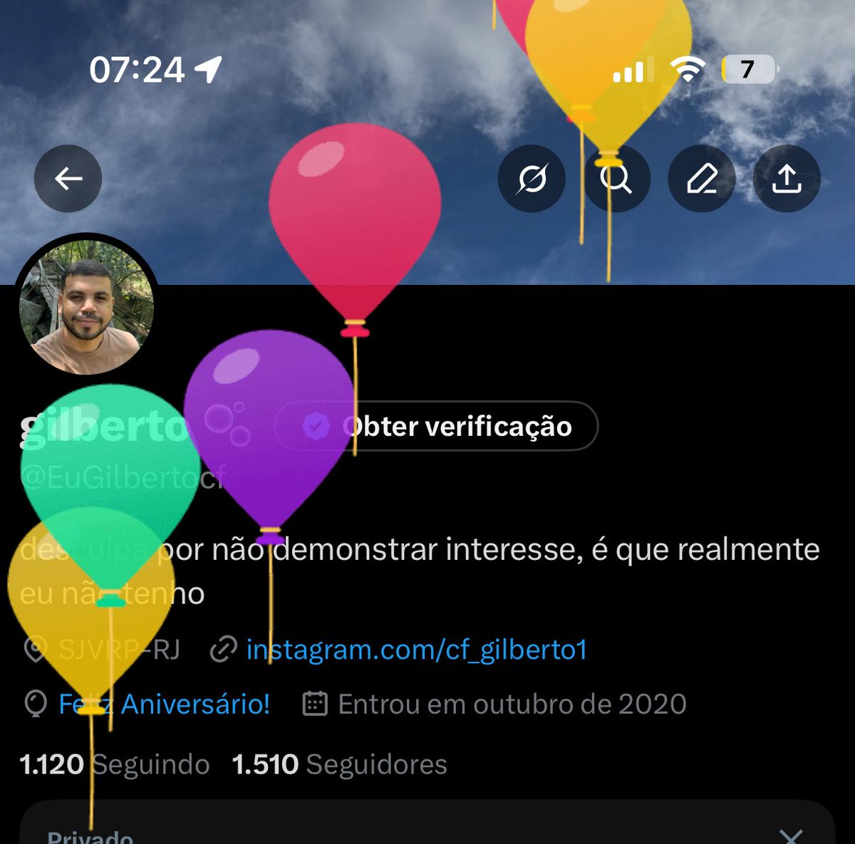 Manda um nude gostozim de presente 🥳