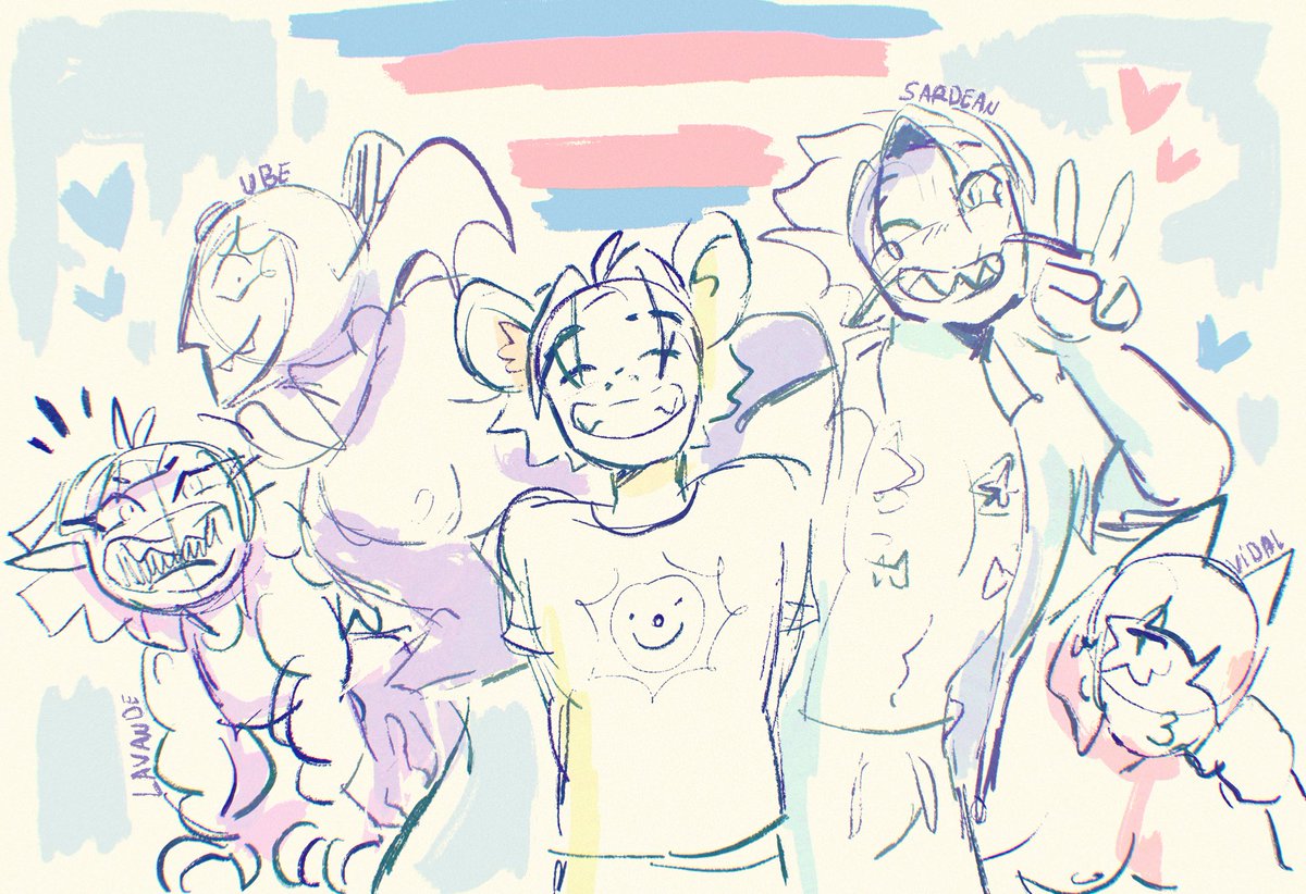 kartased's tweet image. HAPPY #TransAwarenessWeek ‼️🏳️‍⚧️
de ma part et de la part de quelques de mes oc trans (y’en a + en réserve)