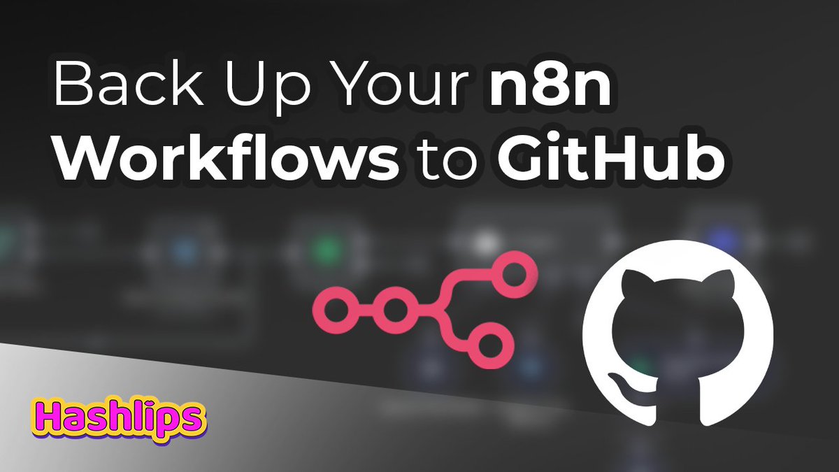 Hashlipsnft's tweet image. Back Up Your n8n Workflows to GitHub
youtu.be/e7VZdBQCy6s
