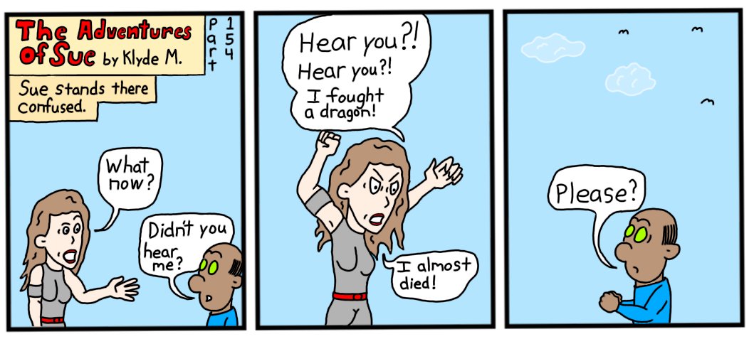 Klyde_M_'s tweet photo. THE ADVENTURES OF SUE: 154 :
#webcomic #webtoon #comic #comics #comicstrip #comicbook #comicartist #TheAdventuresOfSue #indiecomic #indiecomics #action #fantasy #fiction #adventure #readthis #hashtag #readthiscomic #SaturdayVibes https://t.co/y14tMZJFNR