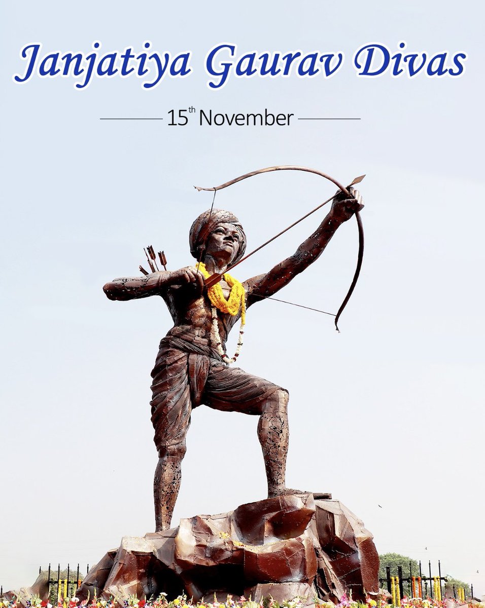 ShahraDinesh's tweet image. Bhagwan Birsa Munda — ‘Dharti Aaba’ — was more than a freedom fighter; a spiritual light who united tribes &amp;amp; ignited the cry for self-rule — “Abua raj seter jana!” 
Let’s protect our forests, celebrate our heritage &amp;amp; stay proud of our roots.
#JanJatiyaGauravDiwas
