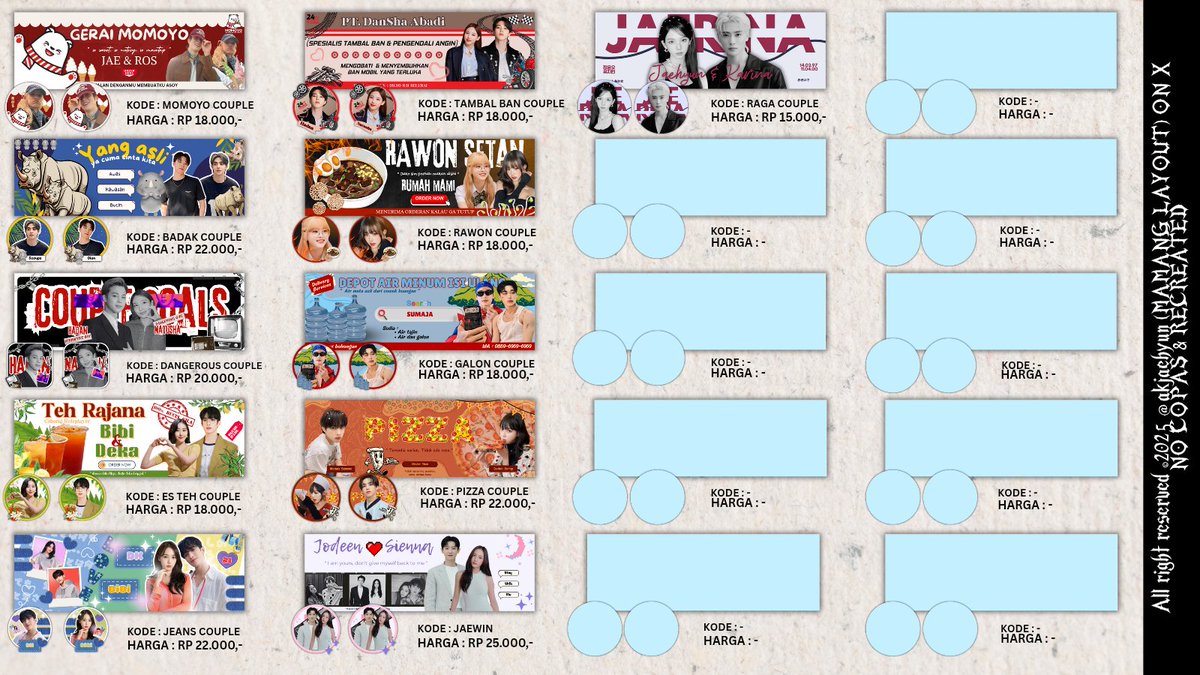 HAI, QM MW LAYOUT YG DILUAR NURUL? ATW YG G TRPREDIKSI BMKG? YG UNIK, LUCU, IMUT, MENGGEMASKAN SKALIGUS KLESI⁉️

JAJAN KE
MAMANG LAYOUT SEKARANG 🫵🏻‼️

💳 QRIS 
@ after DM <a href="/akjaehyun/">𝑀💋 OPEN REQ‼️</a> 
Fastrespon t.me/jungjamalu 
format order ;
padlet.com/mamanglayout/k…

#zonauang #zonajajan