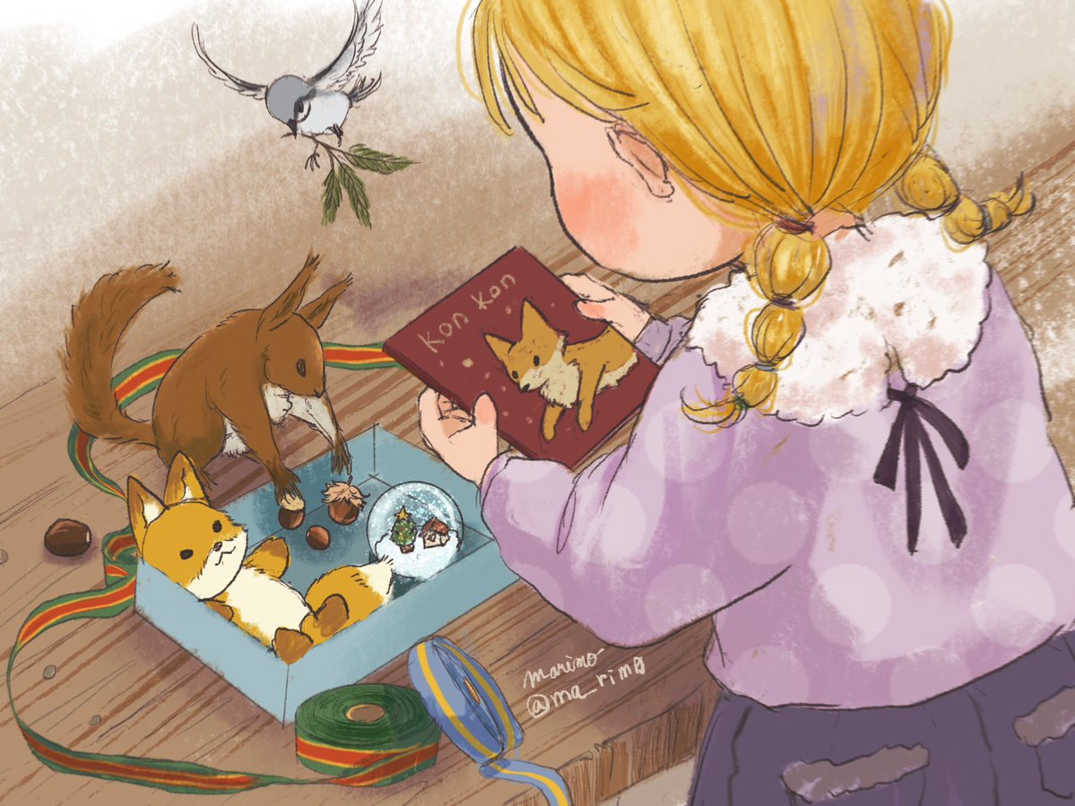 プレゼントはなにがいいかな？

#イラスト #オリジナル  #冬 #創作クラスタと繋がりたい