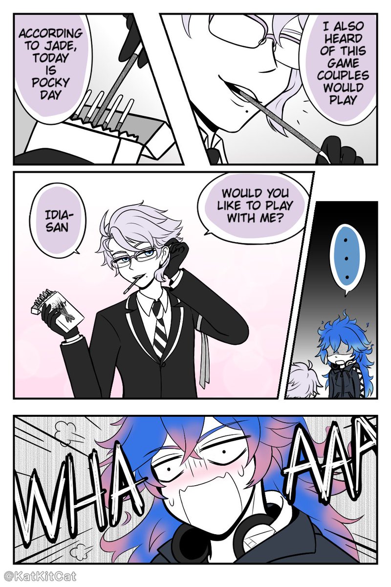 KatKitCat's tweet image. Late Pocky Day Idiazul comic
#イデアズ