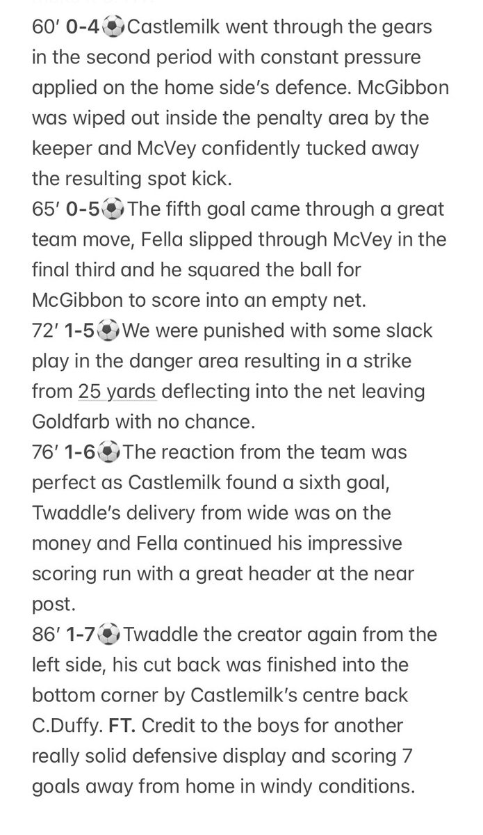 CCFC Saturday tweet media