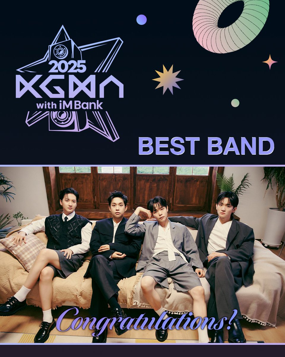 BANDLUCY_mystic's tweet photo. [#LUCY] 🏆KGMA 2025🏆

LUCY의 KGMA 2025 <BEST BAND> 수상을 축하합니다🎉

#루시 #신예찬 #최상엽 #조원상 #신광일 https://t.co/m7ZTbQKZM7