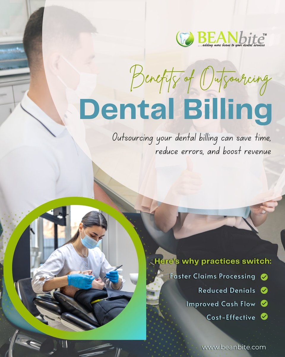 BEANbite's tweet image. Benefits of Outsourcing Dental Billing🦷📋Save time, reduce errors, and boost revenue with BEANbite! 💼✅Faster Claims✅Fewer Denials✅Better Cash Flow✅Cost-Effective
Contact us📲(424) 262-9055🌐beanbite.com
#DentalBilling #OutsourcedBilling #DentalPractice #BEANbite