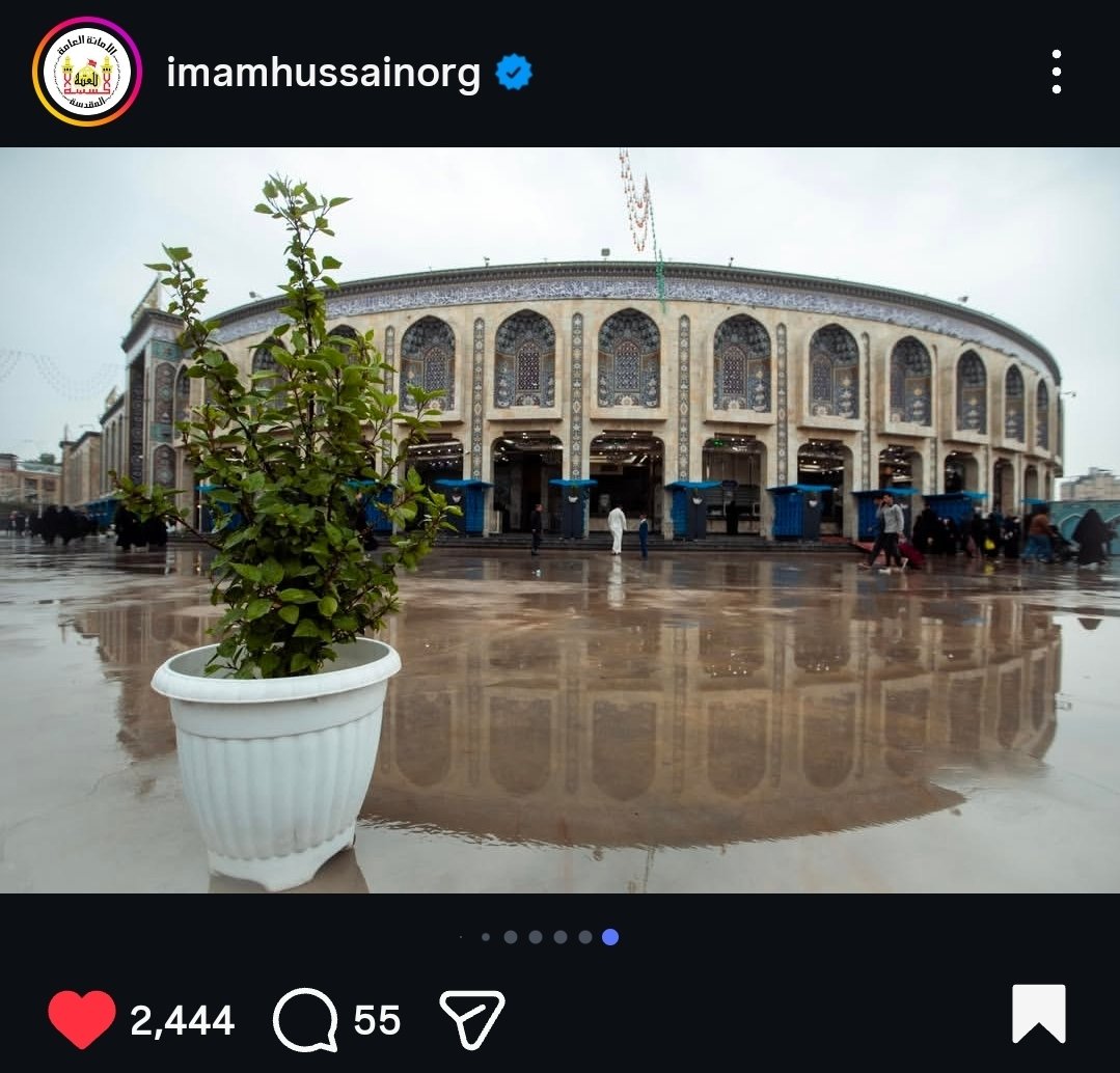 من قلبم برا بارون لک زده
میگن کربلا بارون اومده...😢

#كربلاء_المقدسة #امروز