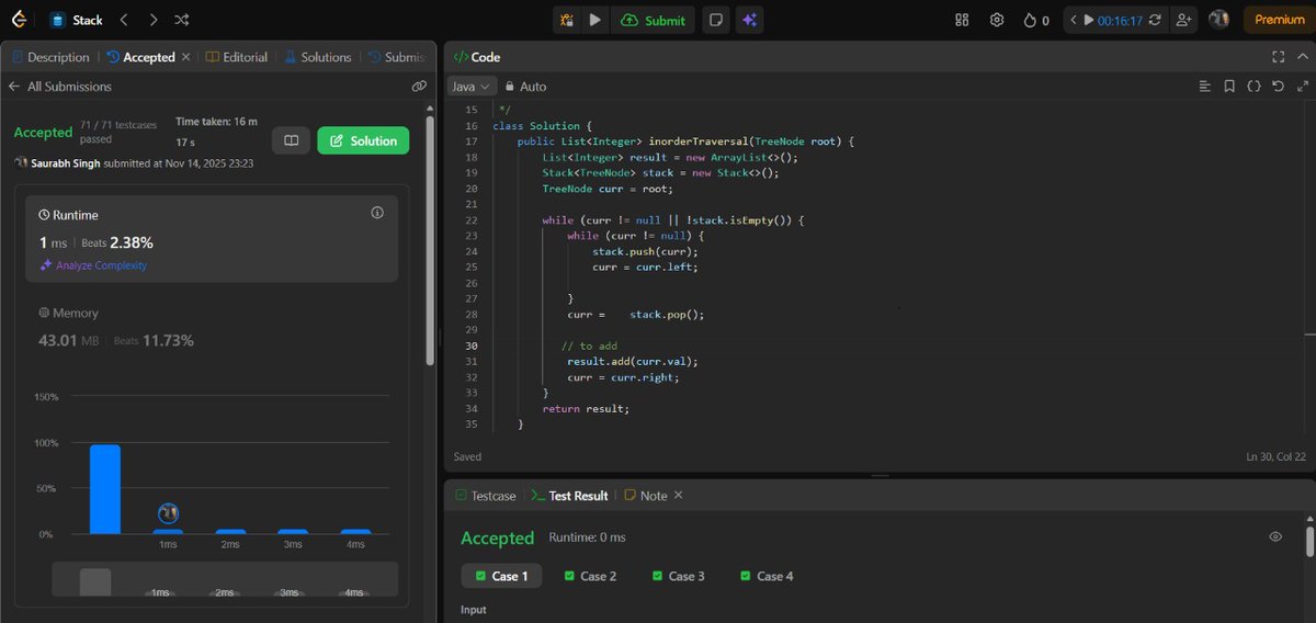 SaurabhSin8534's tweet photo. 🎯DAY 75 of #100DaysOfCode 

>Solved  1 @LeetCode  easy question of stack 

>Add two games for my game , for Advance java project 

🖥️🖥️ Streak is fine but still there is mid-2 exam after 2 days so ......

#LearnInPublic  #CodingJourney 
#buildinpublic  #dsa  #codeWithKunal https://t.co/0B902DvgiC