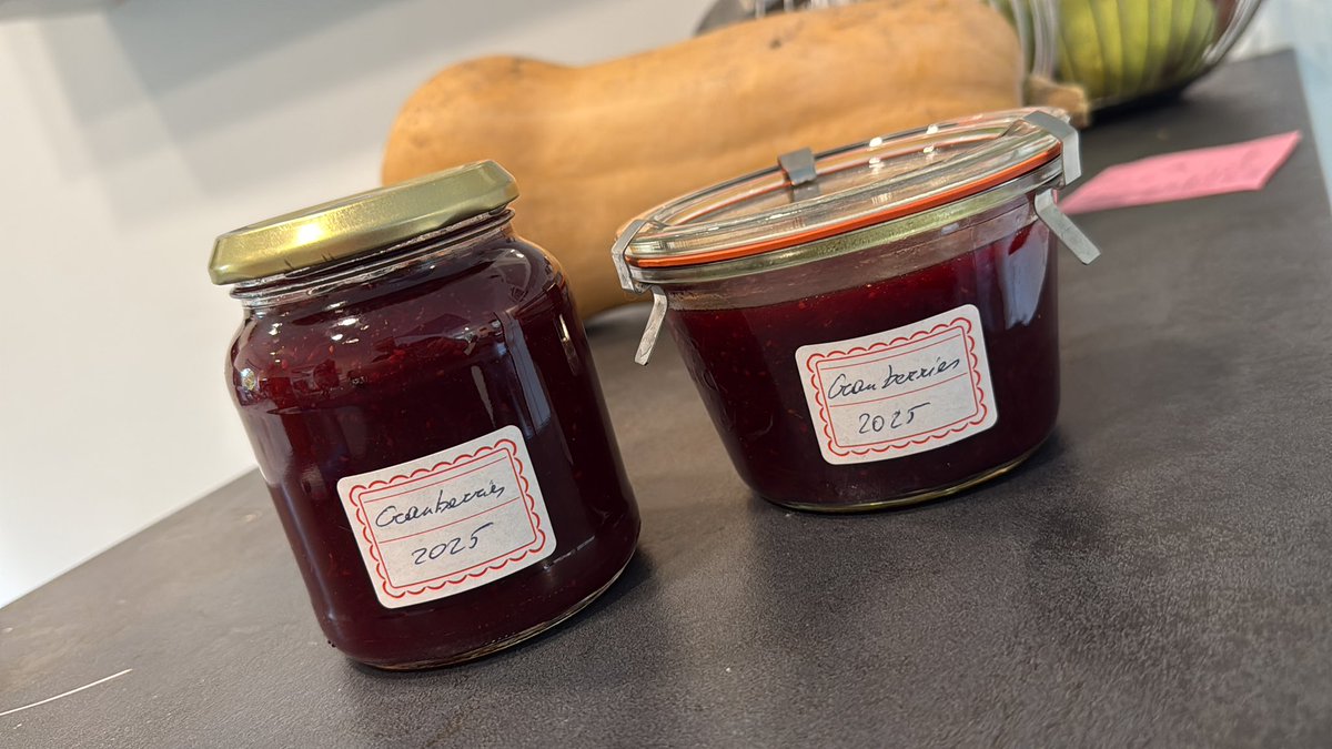 Confiture cranberries / orange / sirop d’érable. 😋