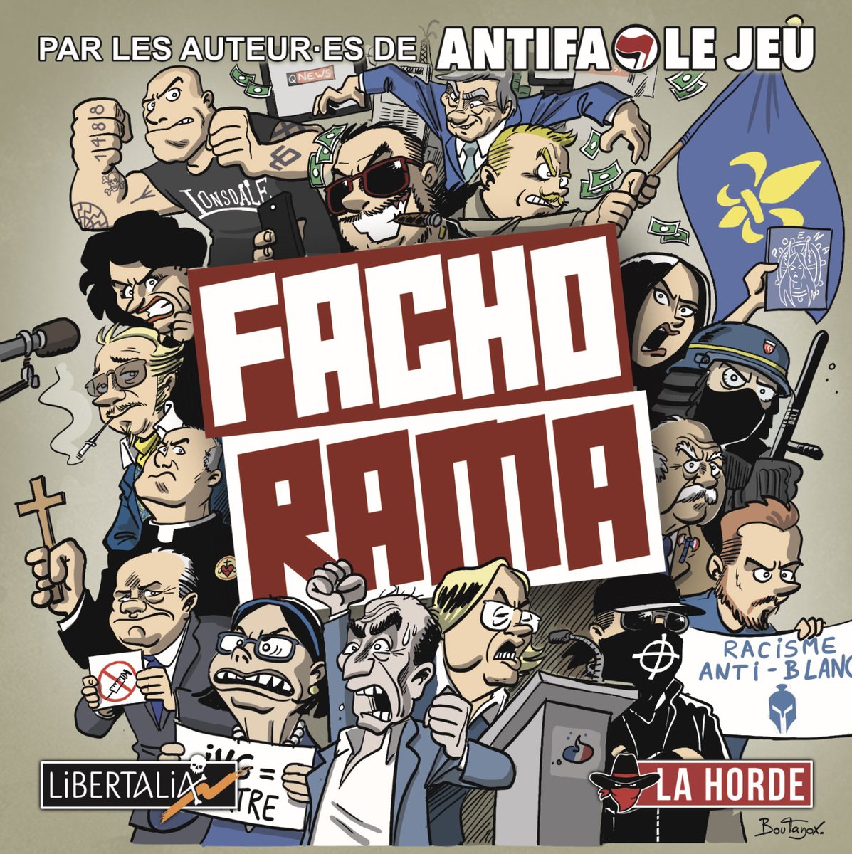 lechochretien's tweet image. 🚨🃏 ALERTE | &quot;Fachorama&quot;, un jeu de cartes présenté comme satirique de l’extrême droite, VISE DIRECTEMENT LA FOI CATHOLIQUE.

L’une des cartes représente un PRÊTRE en soutane aux côtés de figures politiques, tournant en DÉRISION l’enseignement de l’Église sur l’IVG.

Le jeu est…