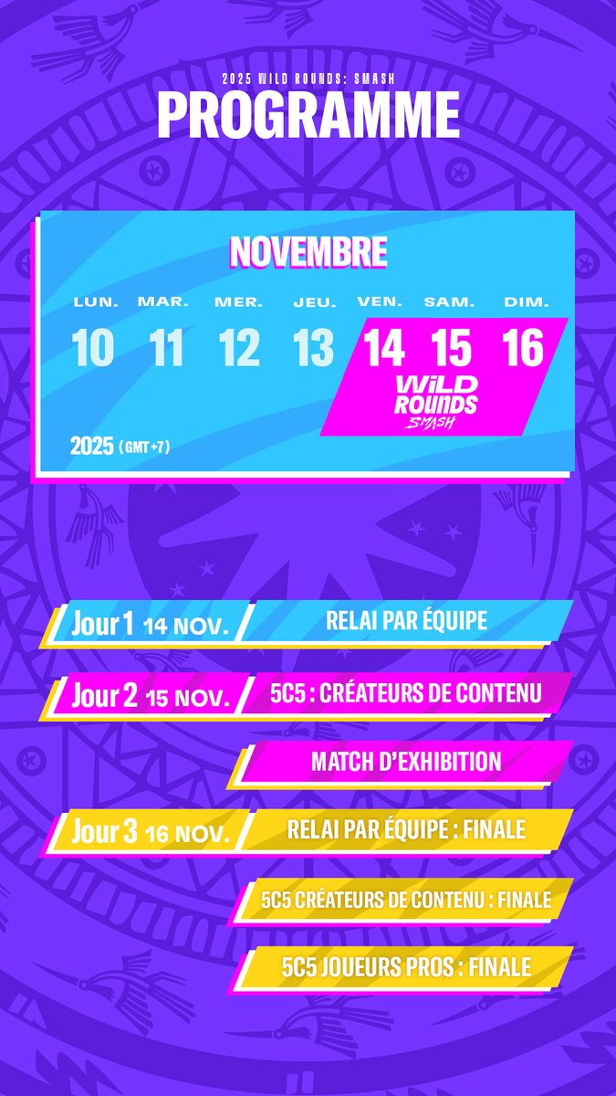 Tout ce qu'il faut savoir sur les Wild Rounds: SMASH 📢

Découvrez le format du tournoi, les compositions des groupes et le programme ici. C'est parti pour le SMASH 🔥👊