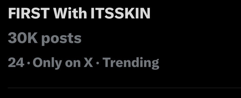 FIRST With ITSSKIN 
<a href="/Firstkpp/">First.kp</a> 

✅ 10K
✅ 20K
✅ 30K
⬜️ 40 K

#ITSSKINxFirstKanaphan
#Firstkanaphan  #กองทัพของเฟิร์ส