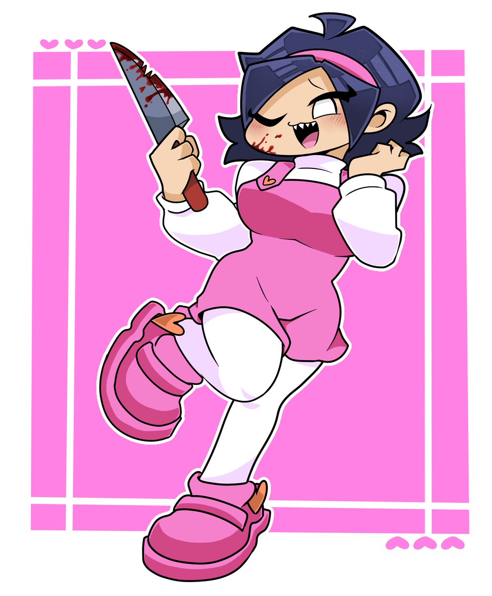 sora_iro7354's tweet image. 定期的にこういった🔪さんを描きたくなる不治の病