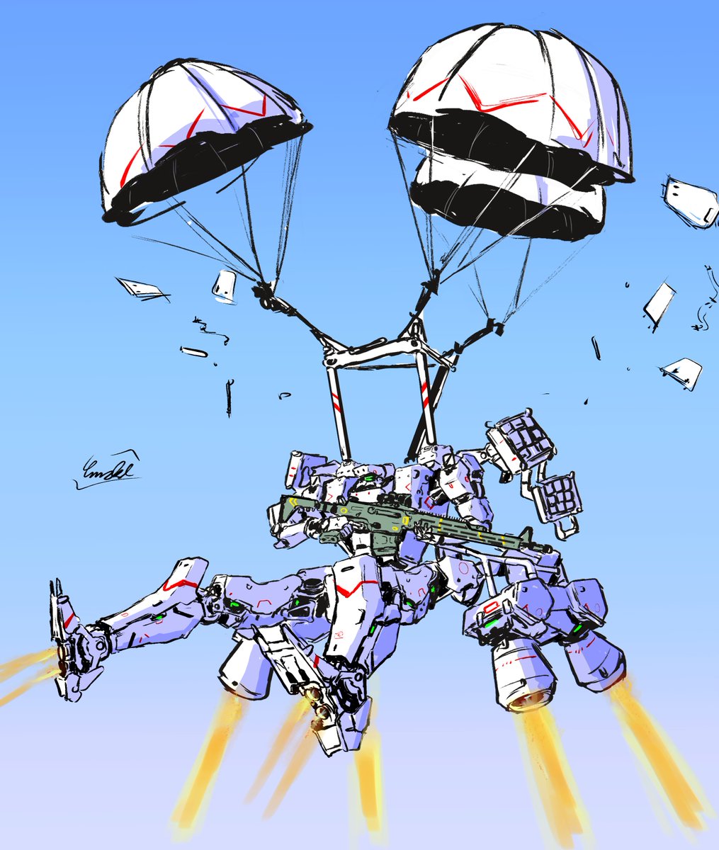 メカスケッチ
空挺降下